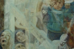 I bambini ci guardano  olio su tela  cm.105x50 (1995)