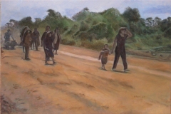 In cammino  - olio su tela  cm 50x75  2015