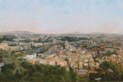 Roma e il suo fiume  - olio su tela cm. 35x105 (2014)