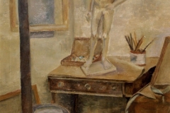 Studio di Carlo Socrate  - olio su tela  cm.55x40 (collezione privata)  (1963)