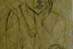 Ritratto di Nives  - disegno su carta  (collezione privata)  (1963)
