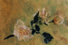 Roselline  olio su tela  cm 25x30  (collezione privata)  (1997)