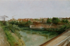 Ponte “di ferro”   - olio su tela  cm.40x85  (2000)