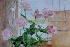 Le rose  - olio su tela  cm.60x50 (2001)