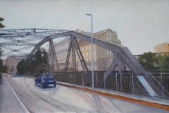 Ponte di ferro a Testaccio - olio su tela 45x80 cm  (2022)